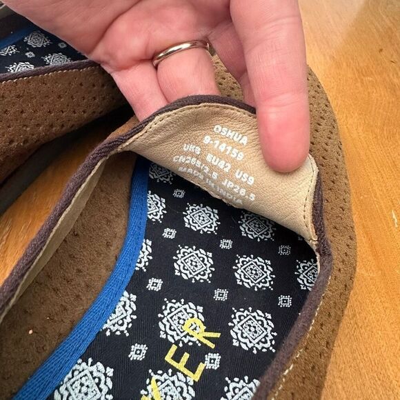 Ted Baker Men’s Oshua Perforated Suede Cognac Brown Leather Slip on Loafers - Picture 8 of 10